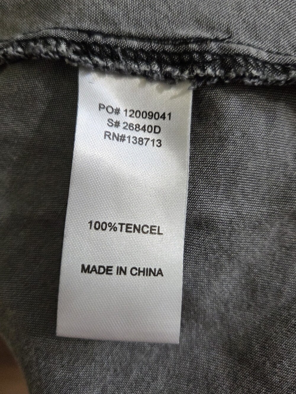 Doe & Rae Washed Gray Ruffle Short Dress Size Medium - Picture 8 of 8